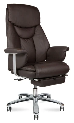 Кресло для руководителя Norden Парламент H-2021-322 темно-коричневая премиум экокожа
